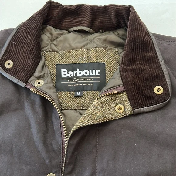 Barbour Men's Hereford Wax Jacket (Olive) M - Picture 10 of 12